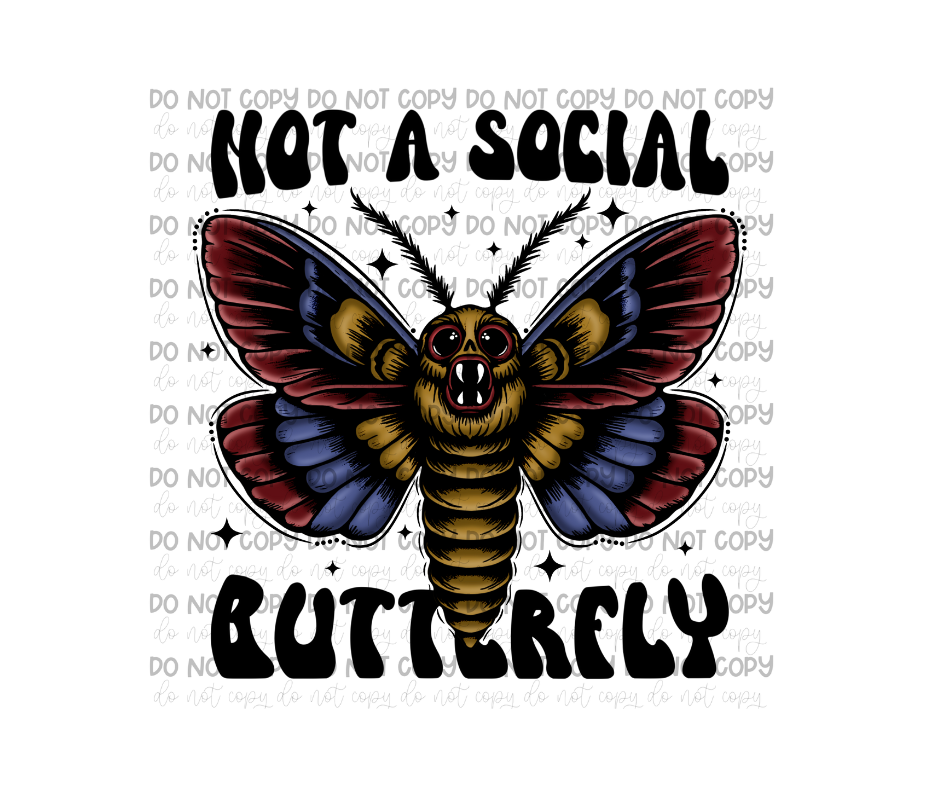 Social Butterfly-Ready to Press Transfer