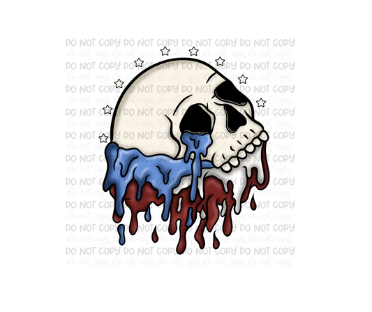 Skull Drip-Ready to Press Transfer