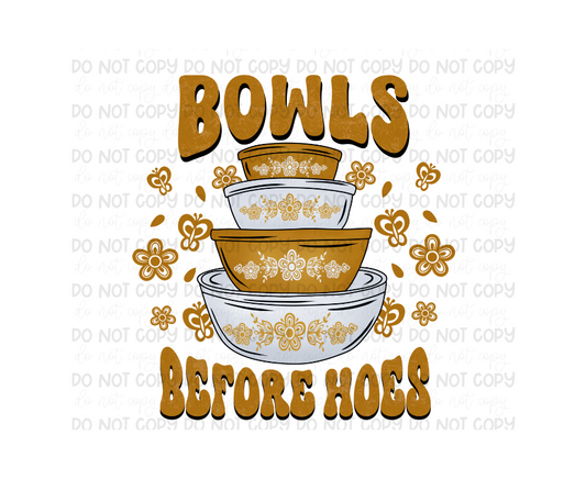 Bowls before Hoes orange-Ready to Press Transfer