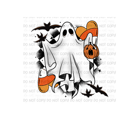 Candy Corn Ghost-Ready to Press Transfer