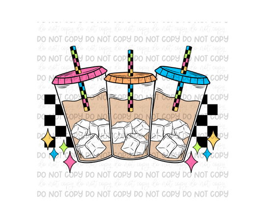 Iced coffee checker-Ready to Press Transfer