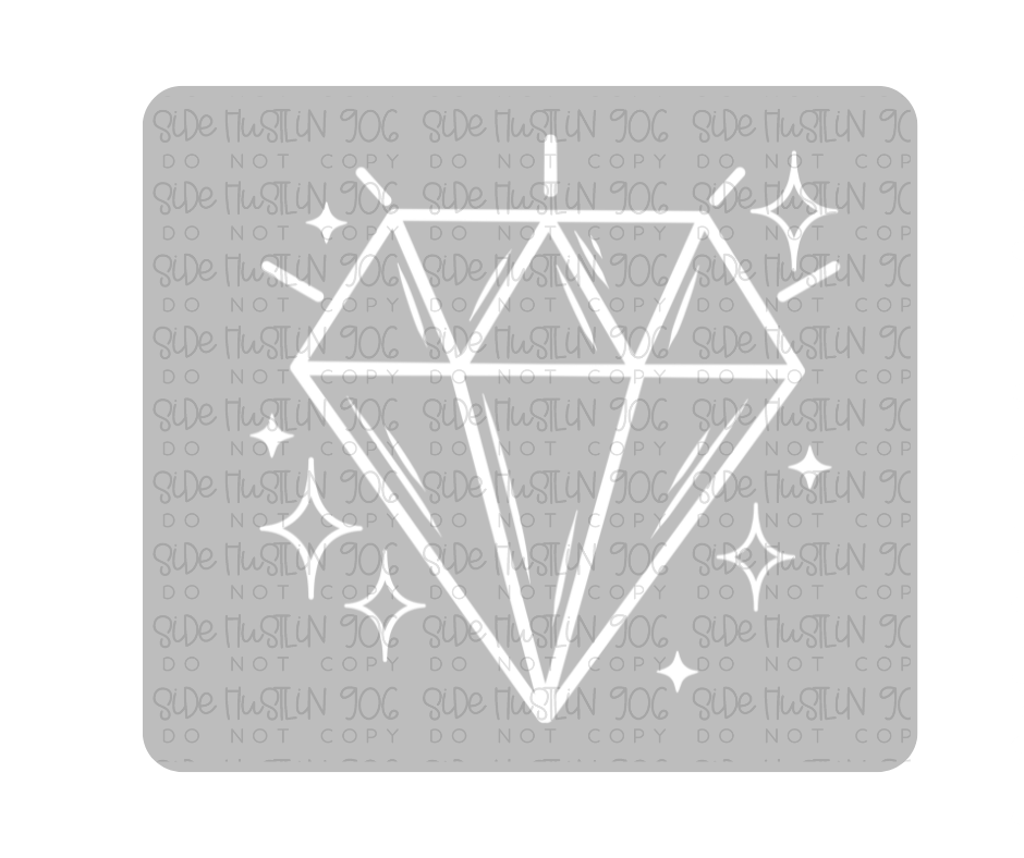 Built to Break diamond White-Ready to Press Transfer