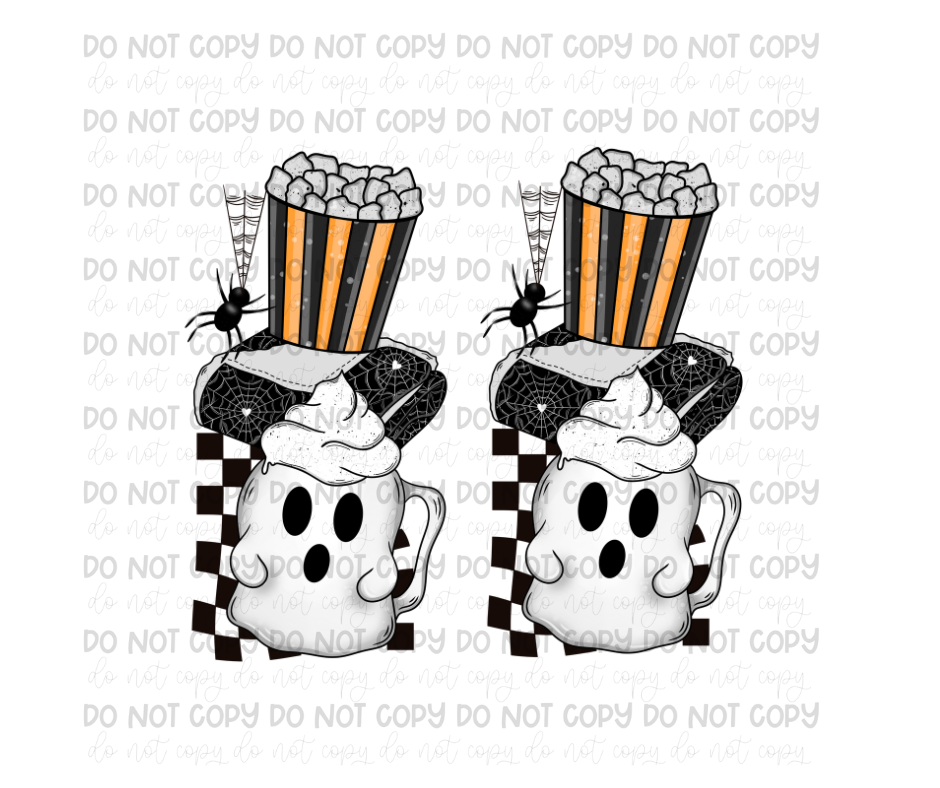 Hot Cocoa & Halloween Movies SLEEVES-Ready to Press Transfer