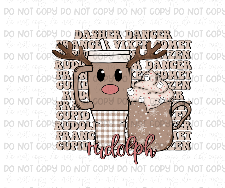 Reindeer Drinks-Ready to Press Transfer