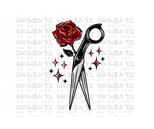 Cut You Off scissors-Ready to Press Transfer