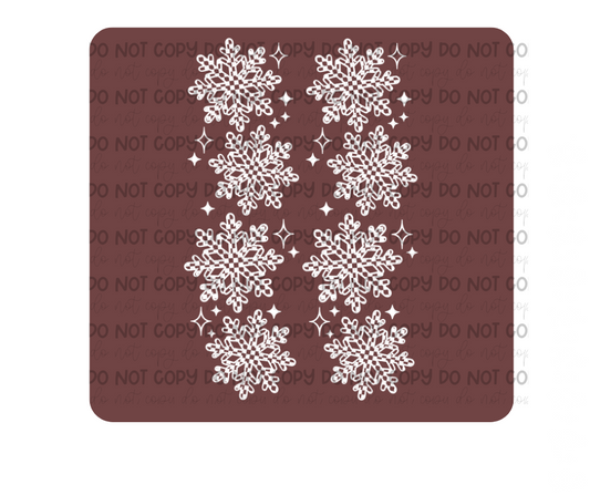Checker Snowflake white Sleeves-Ready to Press Transfer