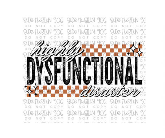 Dysfunctional Disaster Orange-Ready to Press Transfer