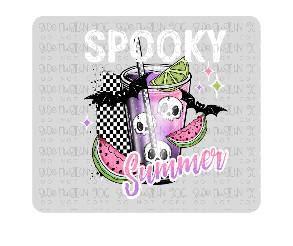 Spooky Summer White Text-Ready to Press Transfer