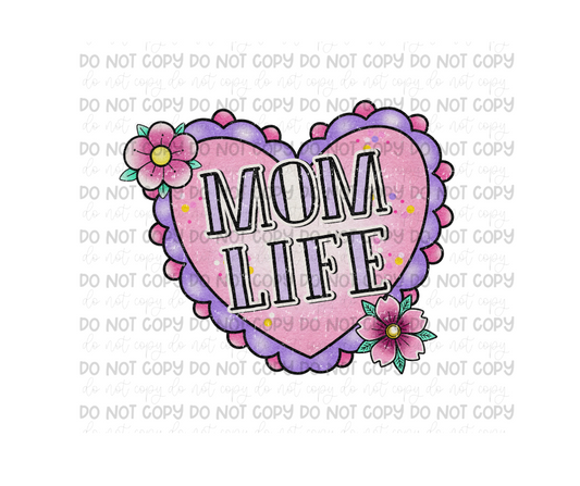 Mom life heart-Ready to Press Transfer