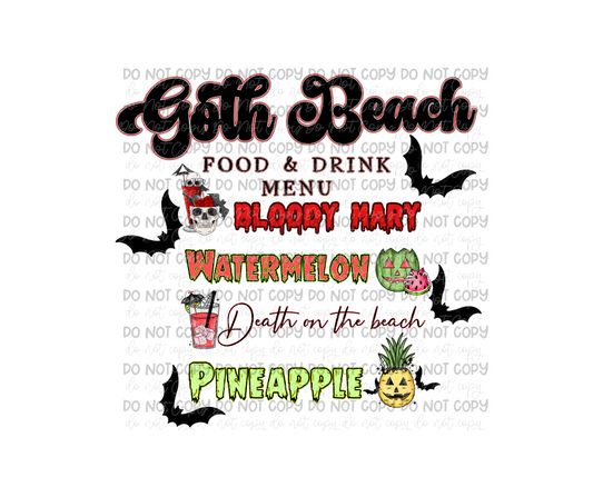 Goth Beach menu color-Ready to Press Transfer