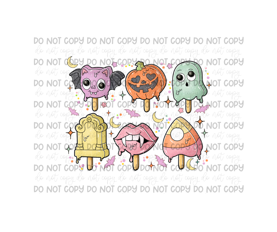 Trick or Treat Pops-Ready to Press Transfer