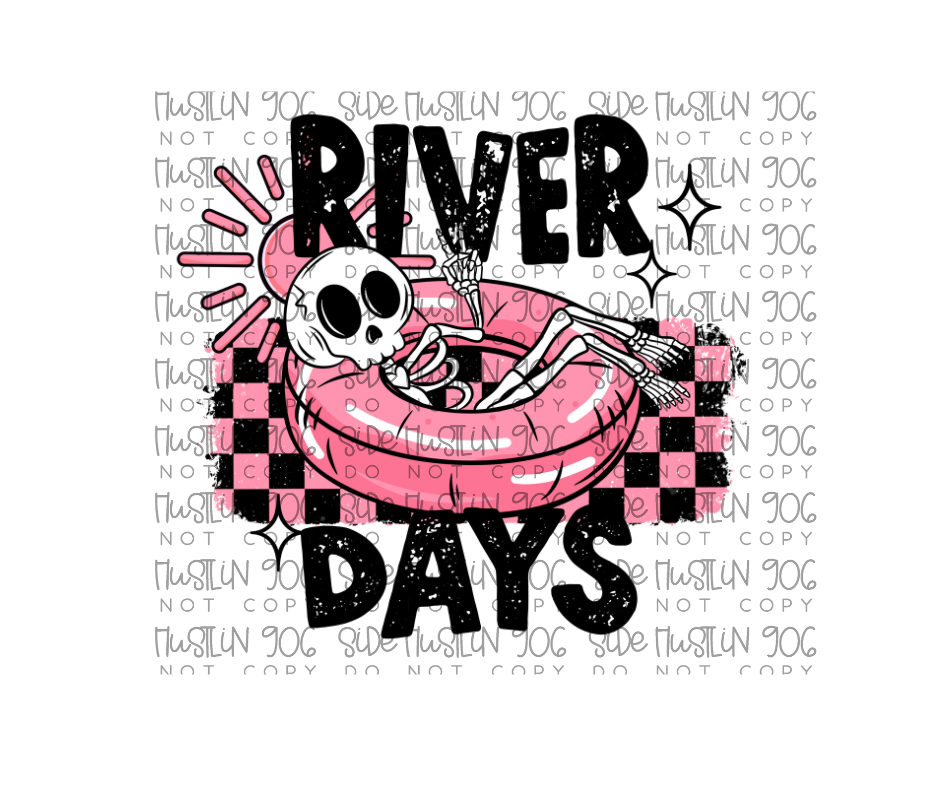River Days Pink-Ready to Press Transfer