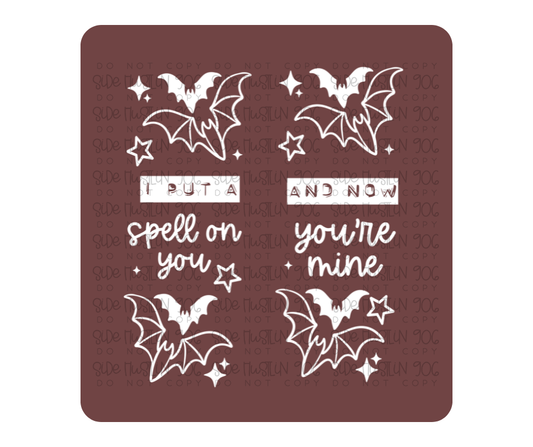 Hocus Pocus Sleeve Single Color White-Ready to Press Transfer