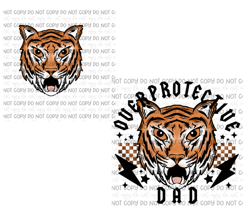 Overprotected Dad w/Pocket-Ready to Press Transfer