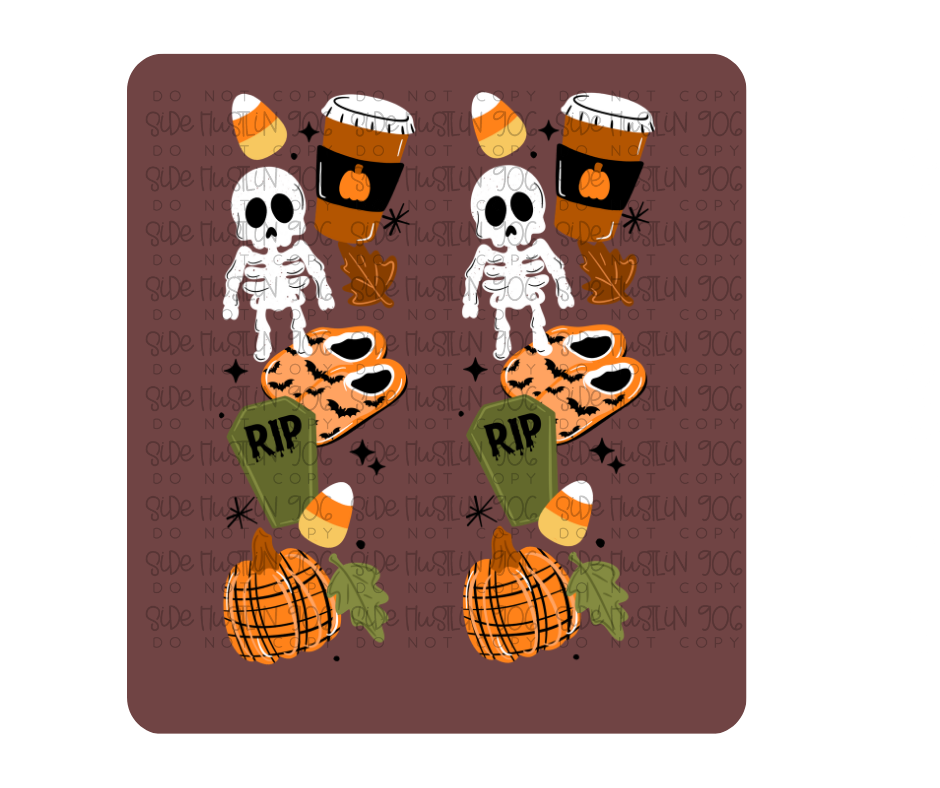 Spooky Season Collage Sleeve-Ready to Press Transfer