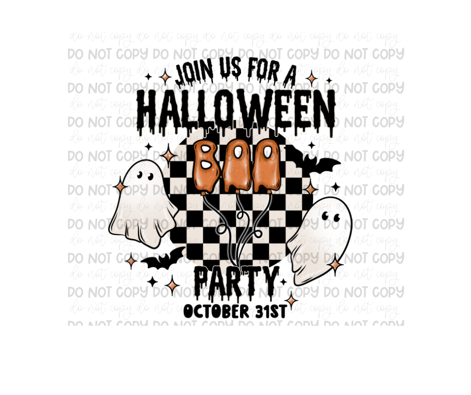 Halloween Party black words-Ready to Press Transfer