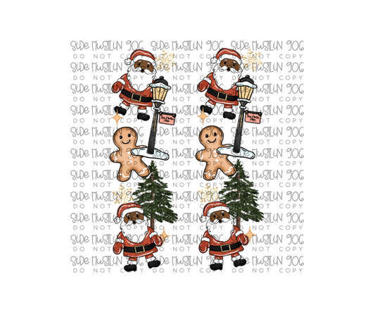 Dark Skin Tone Santa Sleeve-Ready to Press Transfer