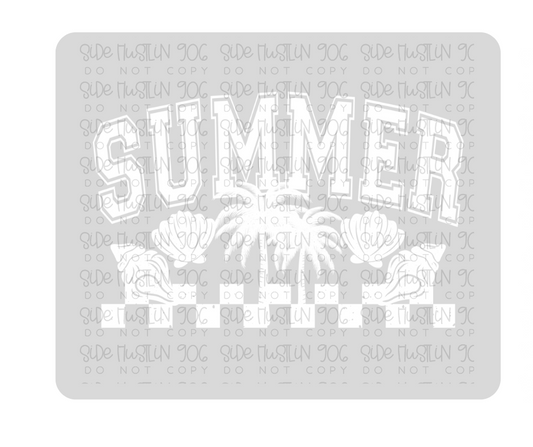 Summer Single Color White-Ready to Press Transfer