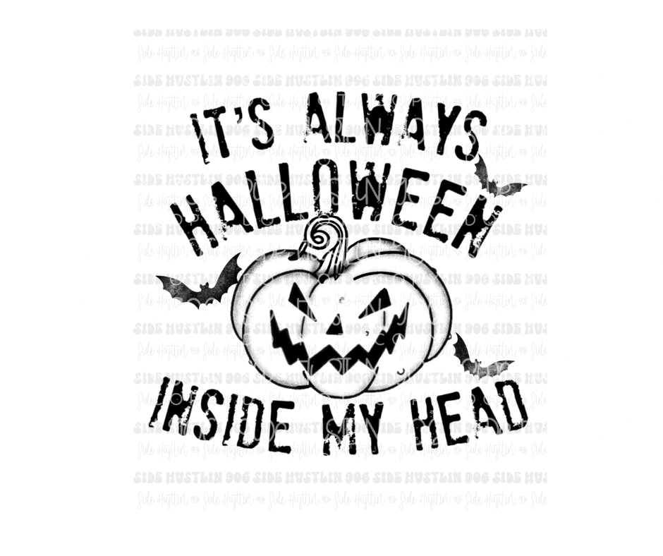 Halloween inside My head-Ready to Press Transfer
