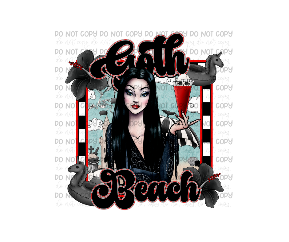 Goth Beach color-Ready to Press Transfer