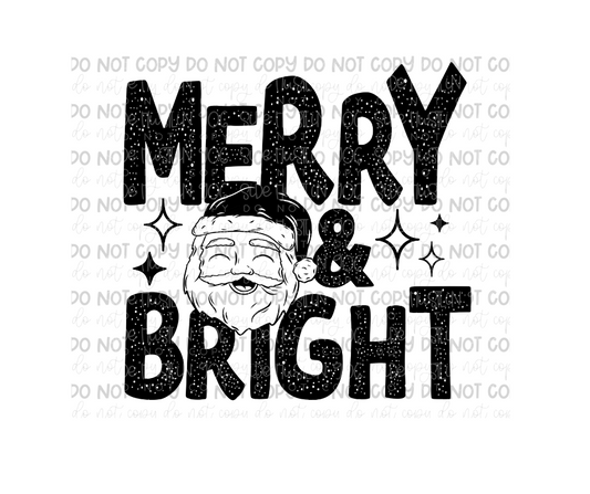 Merry & Bright single color-Ready to Press Transfer