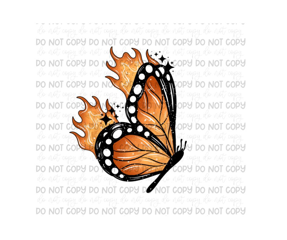 Fire Butterfly-Ready to Press Transfer