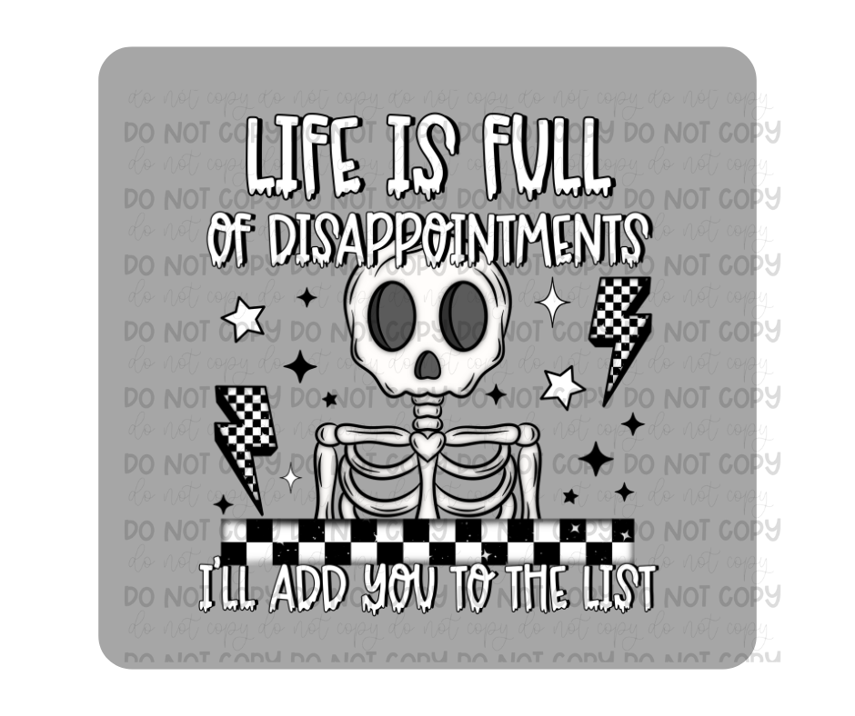 Full of Disappointments black outline-Ready to Press Transfer