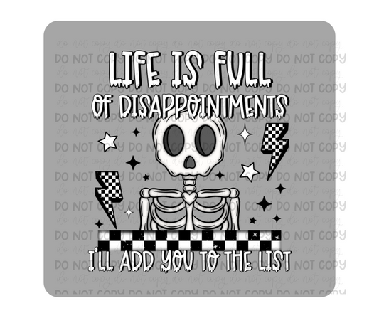 Full of Disappointments black outline-Ready to Press Transfer