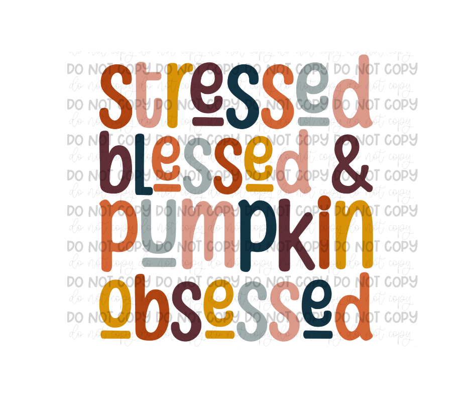 Stressed Pumpkin color no image-Ready to Press Transfer