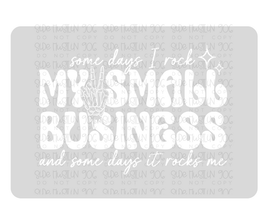 Rock Small Business white-Ready to Press Transfer