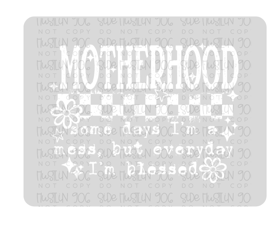 Motherhood Single Color white Back-Ready to Press Transfer