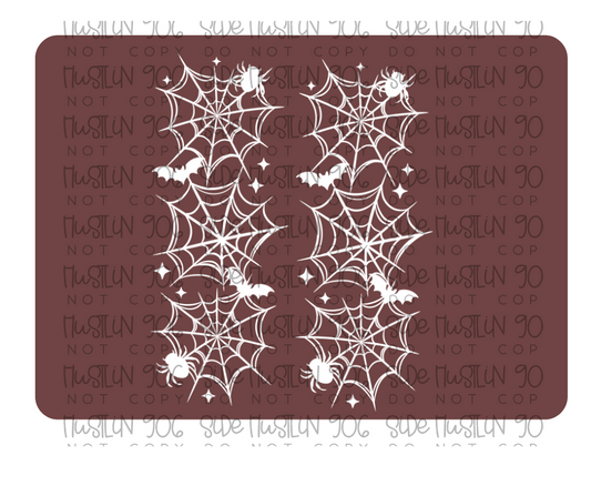 Spooky Season Heart Web Single Color Sleeve-Ready to Press Transfer