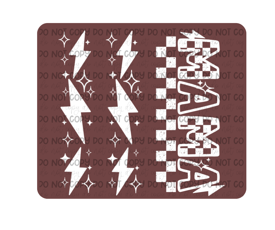 Mama with sleeve single color white-Ready to Press Transfer