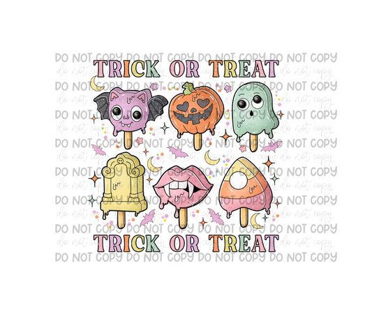 Trick or Treat 2 Pops-Ready to Press Transfer