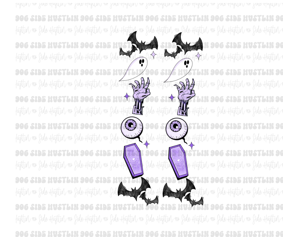 Halloween Tattoos & 2 people SLEEVES-Ready to Press Transfer