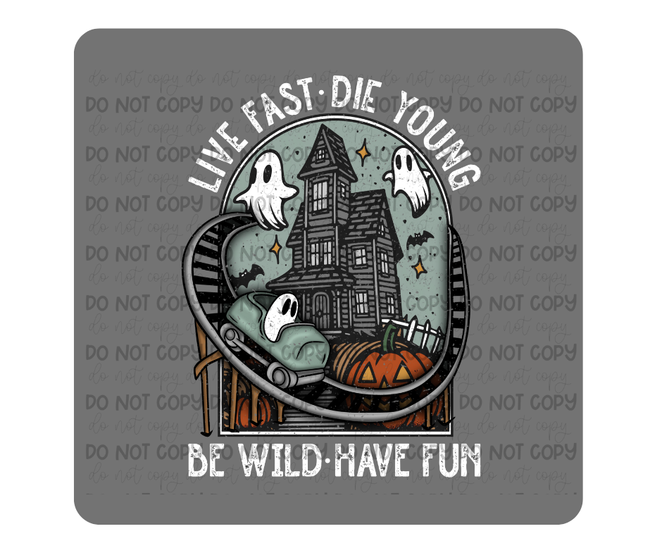 Live fast Die Young white-Ready to Press Transfer