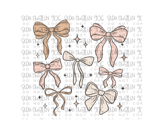 Soft Bows Collage-Ready to Press Transfer