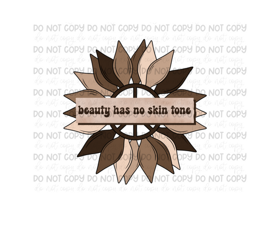 Beauty has No Skin tone flower-Ready to Press Transfer