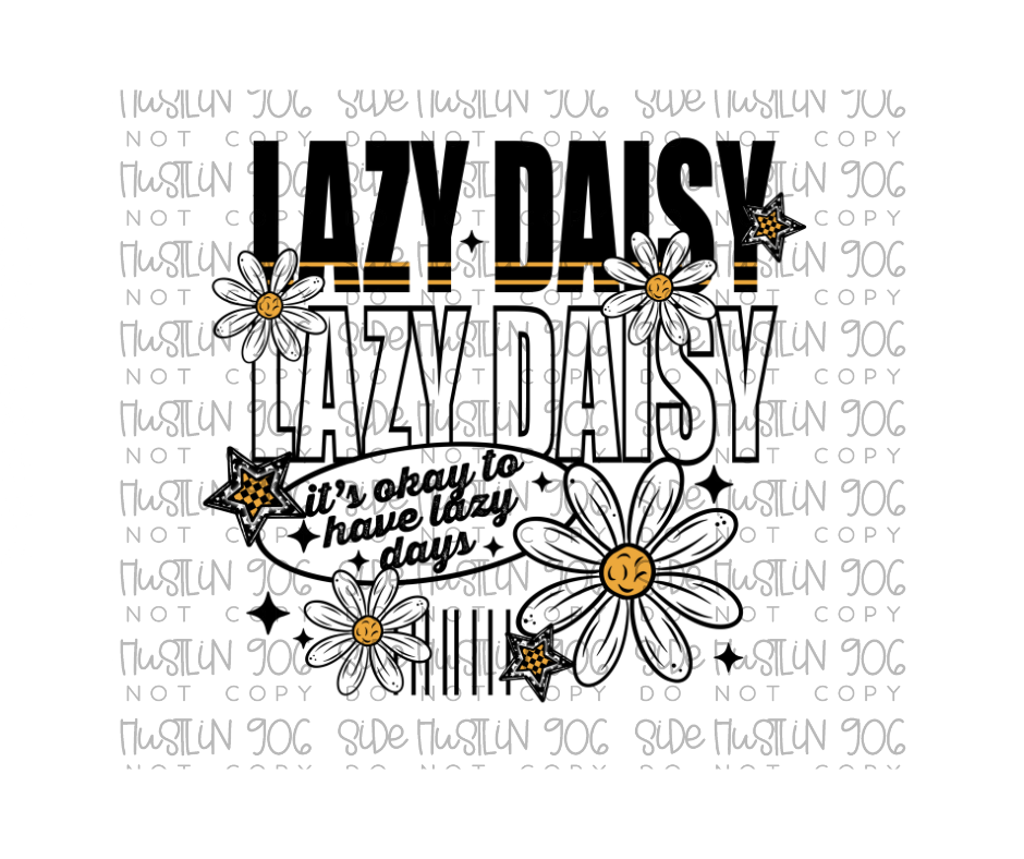 Lazy Daisy-Ready to Press Transfer