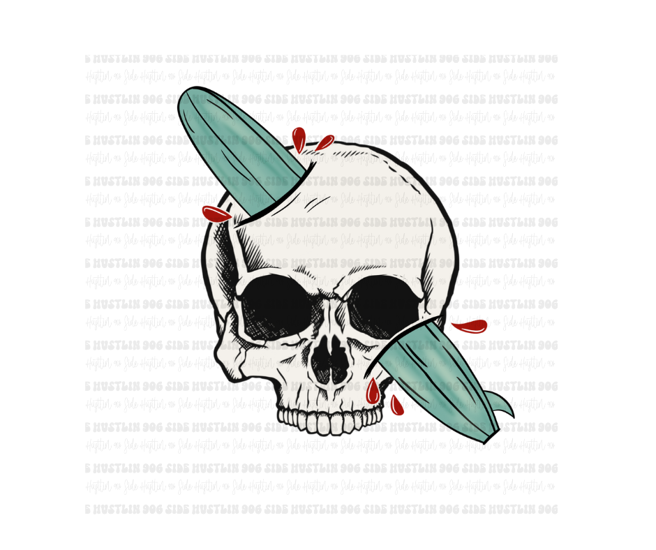 Surf Skull-Ready to Press Transfer