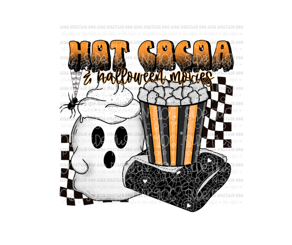 Hot Cocoa & Halloween Movies-Ready to Press Transfer