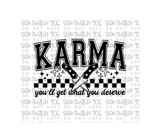 Karma Single Color-Ready to Press Transfer