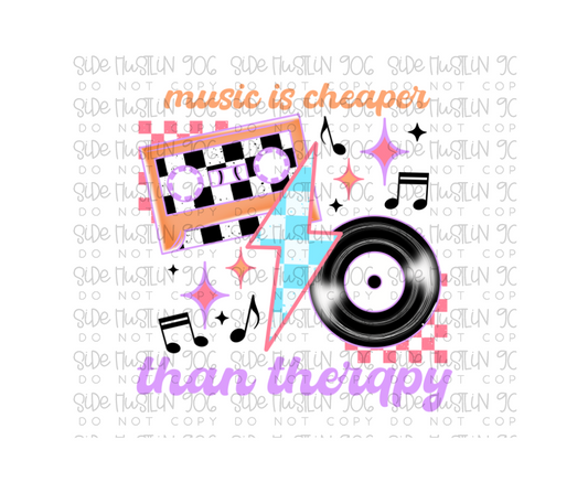 Music Therapy black accents-Ready to Press Transfer