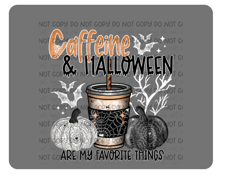 Caffeine& Halloween white-Ready to Press Transfer