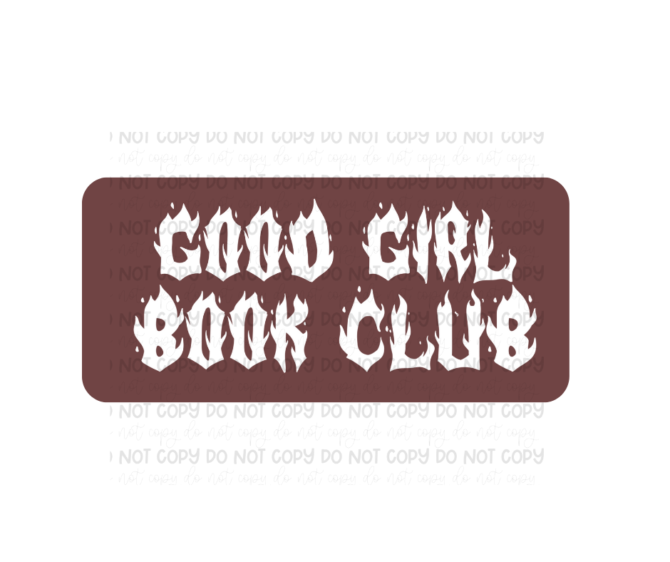 Good girl Book Club white-Ready to Press Transfer