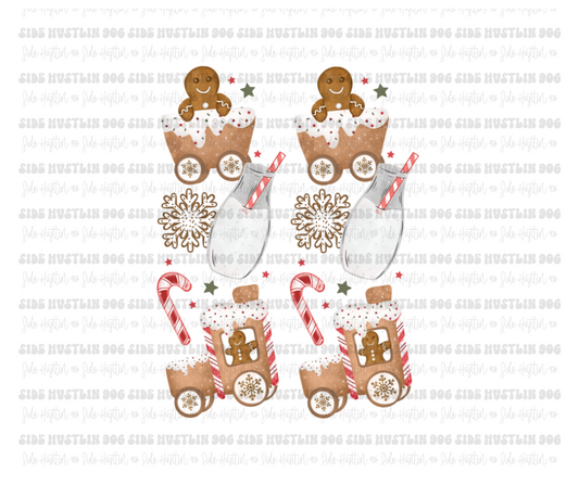 Gingerbread Express SLEEVES-Ready to Press Transfer