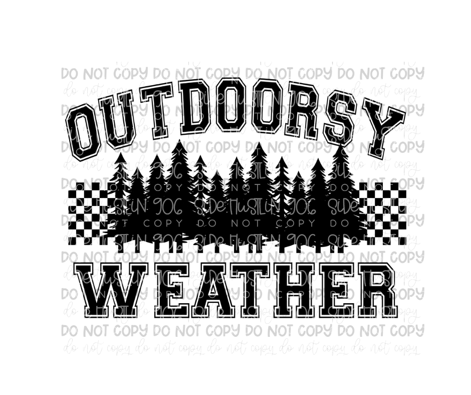 Outdoorsy Weather black-Ready to Press Transfer