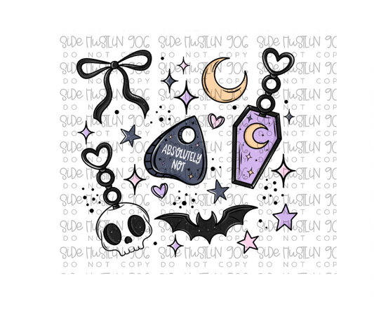Spooky Things Collage-Ready to Press Transfer