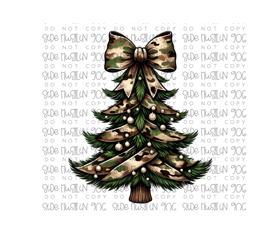 Camo Christmas Tree-Ready to Press Transfer