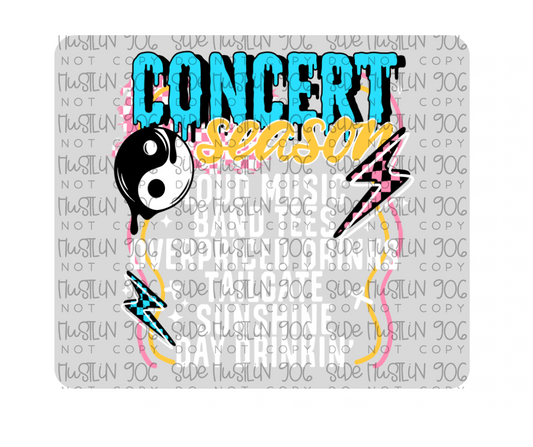 Concert Season main White Words-Ready to Press Transfer